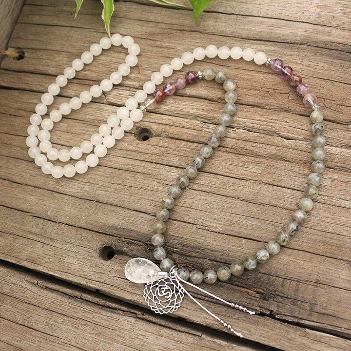 Multi-Edelstein Mala | Halskette | Armband | Stilvoll | Vielseitig | Nachhaltig | Balance-Luzern Mode