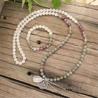 Multi-Edelstein Mala | Halskette | Armband | Stilvoll | Vielseitig | Nachhaltig | Balance-Halskette + Armband-Luzern Mode