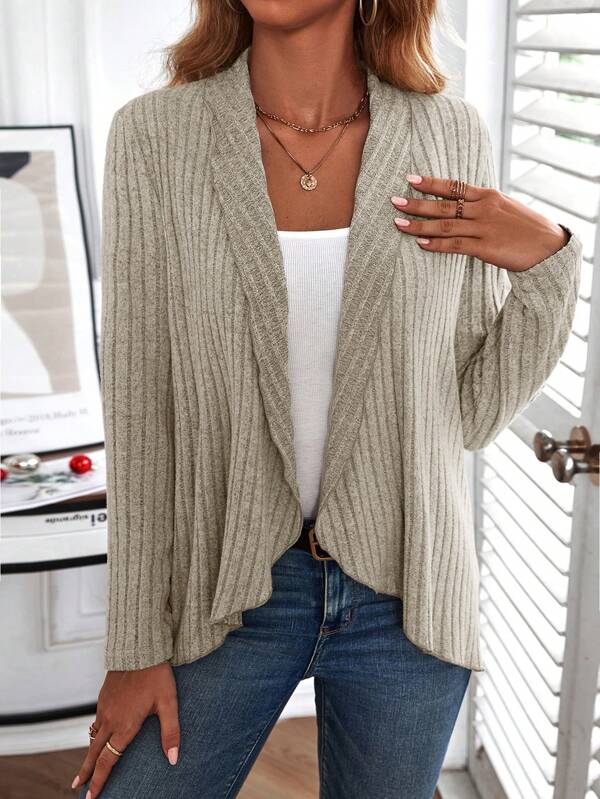 Damen Strickjacke mit offener Front für Freizeit-Look-Luzern Mode