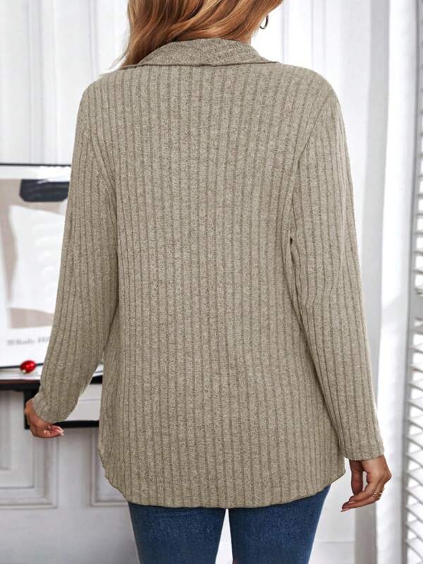 Damen Strickjacke mit offener Front für Freizeit-Look-Luzern Mode
