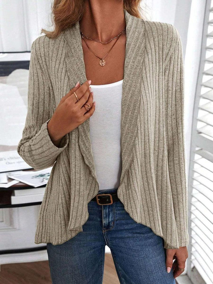 Damen Strickjacke mit offener Front für Freizeit-Look-Luzern Mode