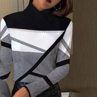 Damen Pullover mit geometrischem Muster - Modetrend 2023-S-Luzern Mode