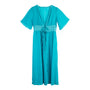 Lange Strandkleid mit Spitzenakzenten und Schleifenverschluss – Elara