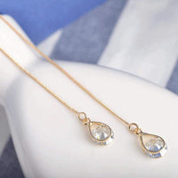Lange Ohrringe | Tropfen Stilvoll Langlebig Gold Silber Strass Trendy-Luzern Mode
