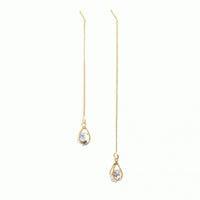 Lange Ohrringe | Tropfen Stilvoll Langlebig Gold Silber Strass Trendy-Gold (ungleiche Länge)-Luzern Mode