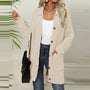 Damen Strickjacke mit Knöpfen - Kuscheliger Cardigan Look-Aprikose-S-Luzern Mode