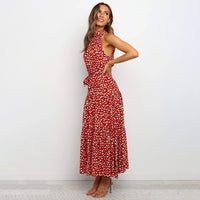 Ärmelloses Maxikleid mit Punkten für Damen - Elegant-Luzern Mode