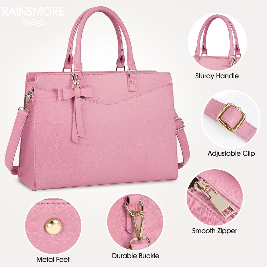 Wasserdichte Laptop-Tasche aus PU-Leder mit multifunktionalem Design für Damen