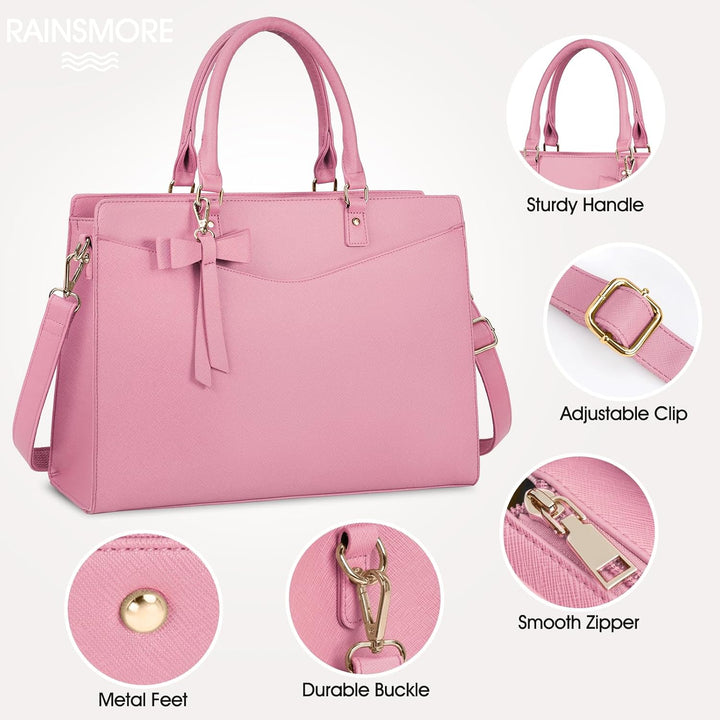 Wasserdichte Laptop-Tasche aus PU-Leder mit multifunktionalem Design für Damen