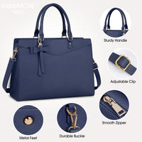 Wasserdichte Laptop-Tasche aus PU-Leder mit multifunktionalem Design für Damen