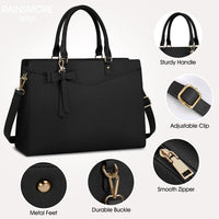 Wasserdichte Laptop-Tasche aus PU-Leder mit multifunktionalem Design für Damen