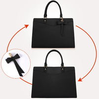 Wasserdichte Laptop-Tasche aus PU-Leder mit multifunktionalem Design für Damen