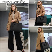 Wasserdichte Laptop-Tasche aus PU-Leder mit multifunktionalem Design für Damen