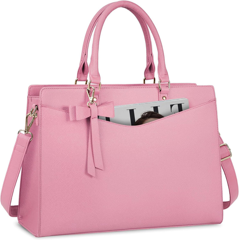 Wasserdichte Laptop-Tasche aus PU-Leder mit multifunktionalem Design für Damen