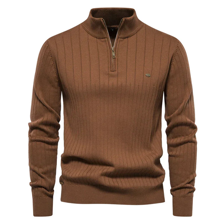 Herren Herbstpullover mit Reißverschluss – Daan