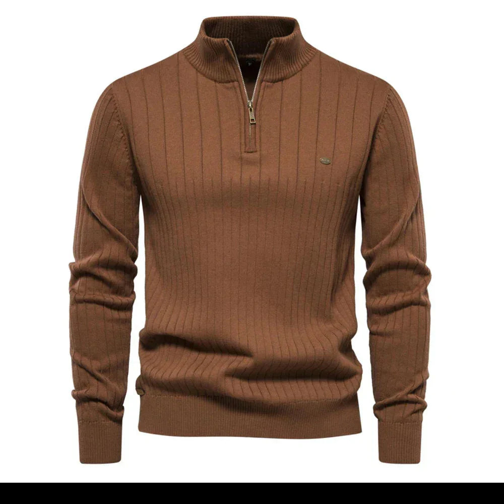 Herren Herbstpullover mit Reißverschluss – Daan