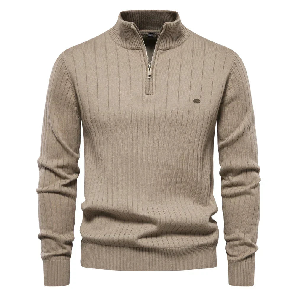 Herren Herbstpullover mit Reißverschluss – Daan