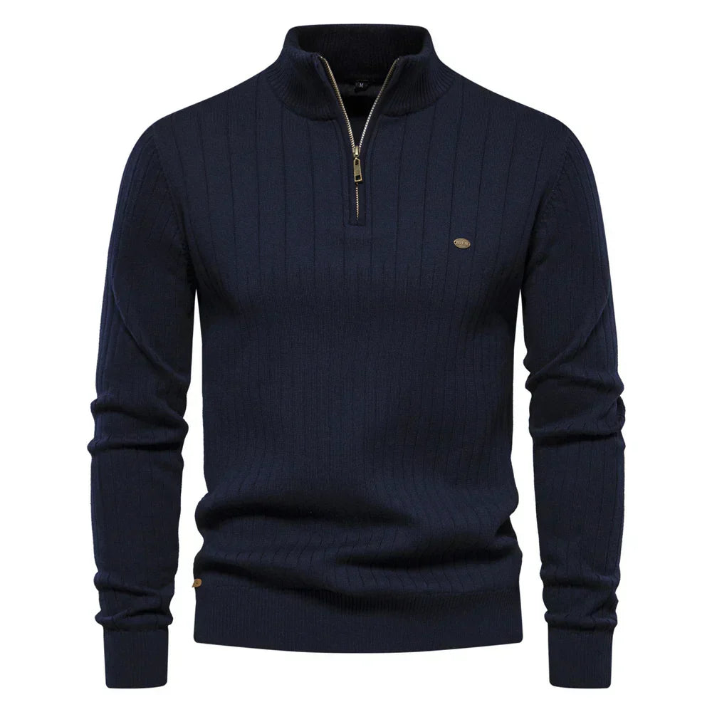 Herren Herbstpullover mit Reißverschluss – Daan