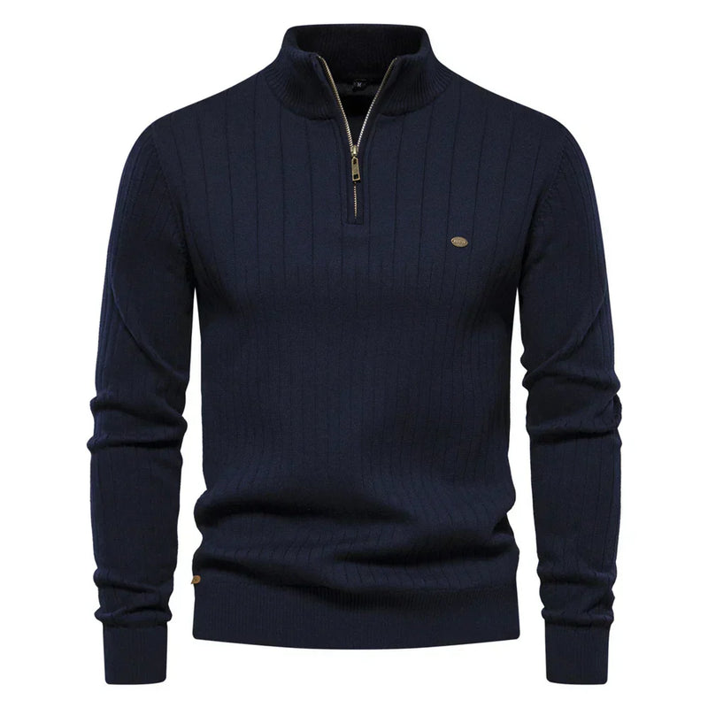 Herren Herbstpullover mit Reißverschluss – Daan