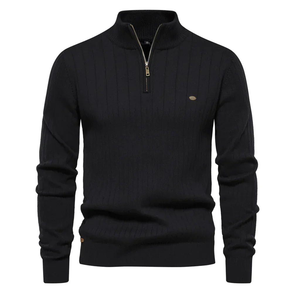 Herren Herbstpullover mit Reißverschluss – Daan