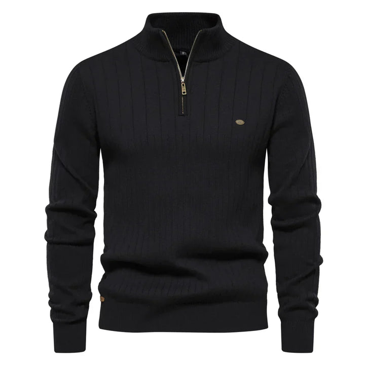 Herren Herbstpullover mit Reißverschluss – Daan