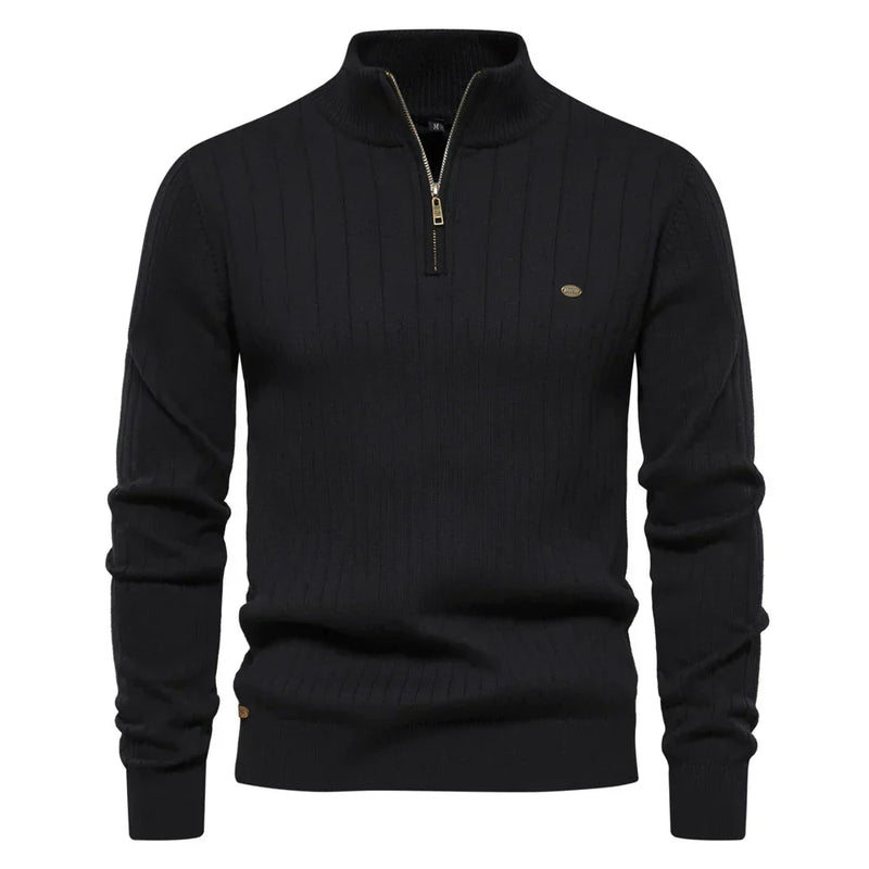 Herren Herbstpullover mit Reißverschluss – Daan