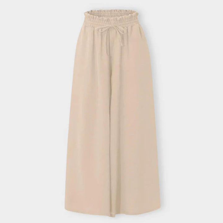 Elegante Damenhose mit Rüschenbund - Bequeme Passform-Luzern Mode