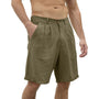 Bequeme Sommer Shorts Herren | Locker luftig | Mit Stretchbund | Freizeitlook-Armeegrün-S-Luzern Mode