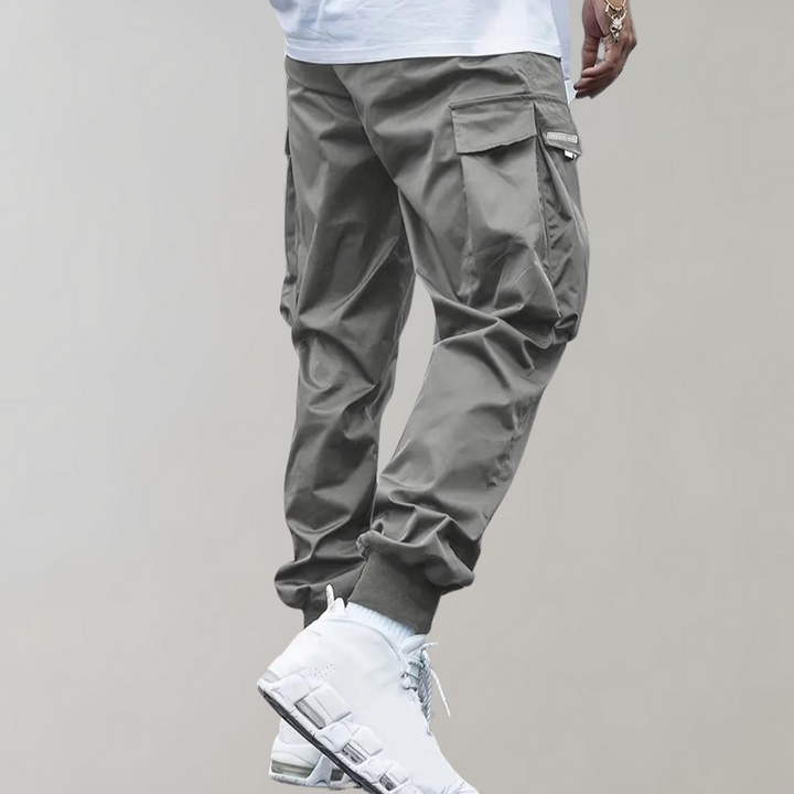 Herren Cargo Jogginghose mit Taschen und Kordelzug-Luzern Mode