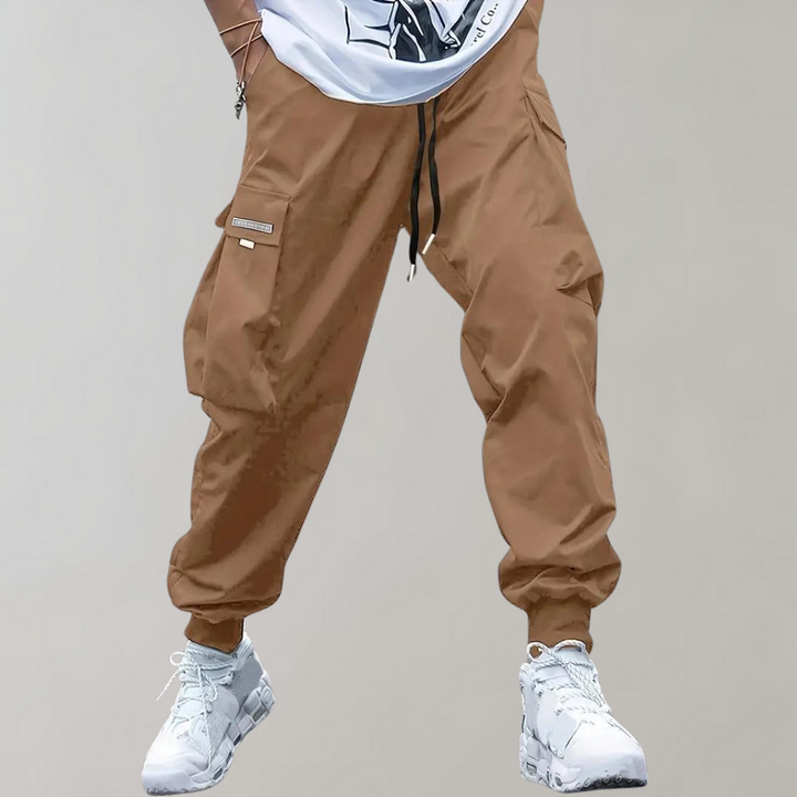 Herren Cargo Jogginghose mit Taschen und Kordelzug-Luzern Mode