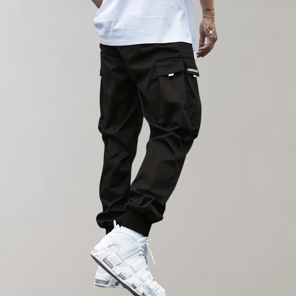 Herren Cargo Jogginghose mit Taschen und Kordelzug-Luzern Mode