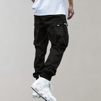 Herren Cargo Jogginghose mit Taschen und Kordelzug-Luzern Mode