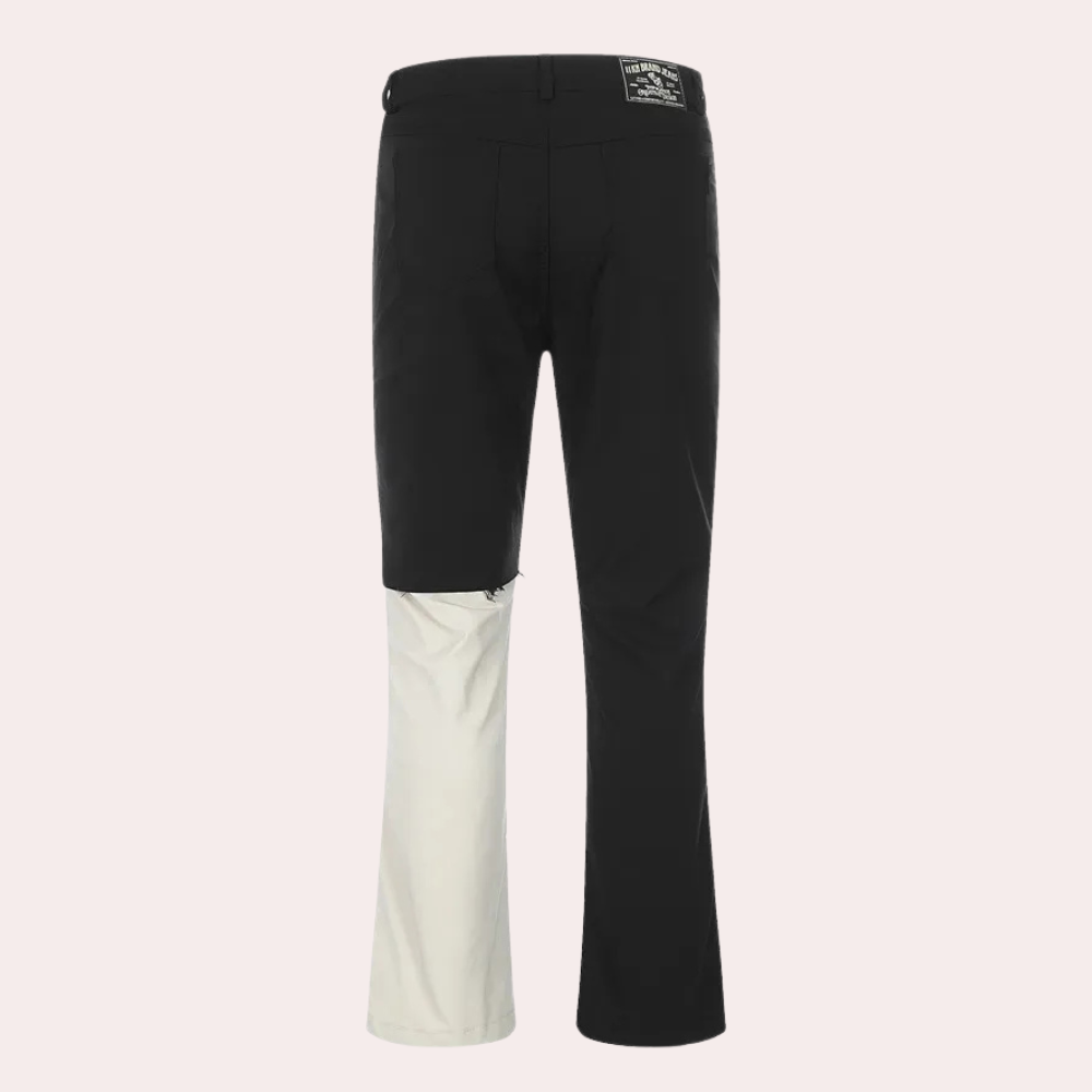 Herren Zweifarbige Outdoor-Hose mit Reißverschluss-Design-Luzern Mode
