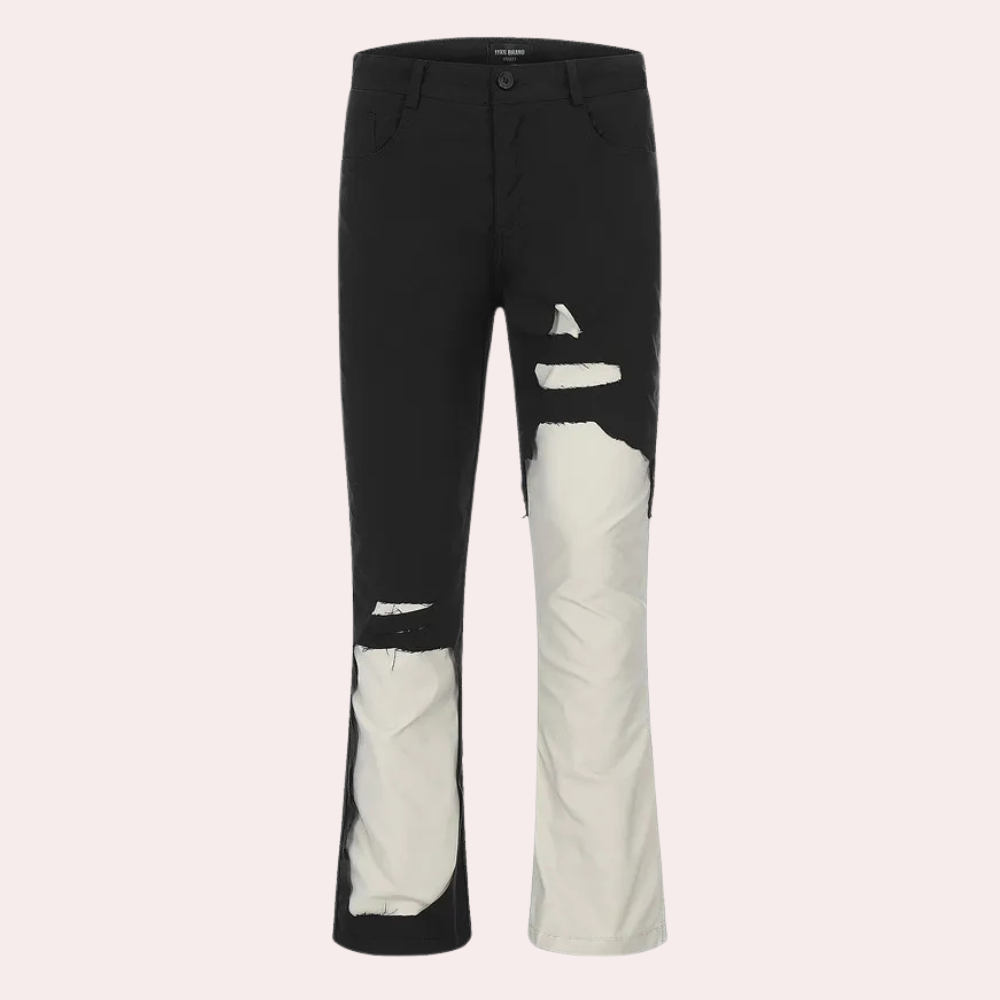 Herren Zweifarbige Outdoor-Hose mit Reißverschluss-Design-Luzern Mode