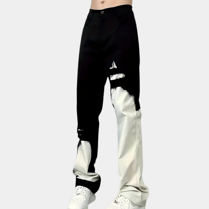 Herren Zweifarbige Outdoor-Hose mit Reißverschluss-Design-36-Luzern Mode