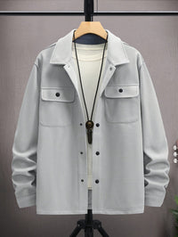 Herren Hemdjacke mit Taschen - Stilvolle Übergangsjacke-XS-Luzern Mode