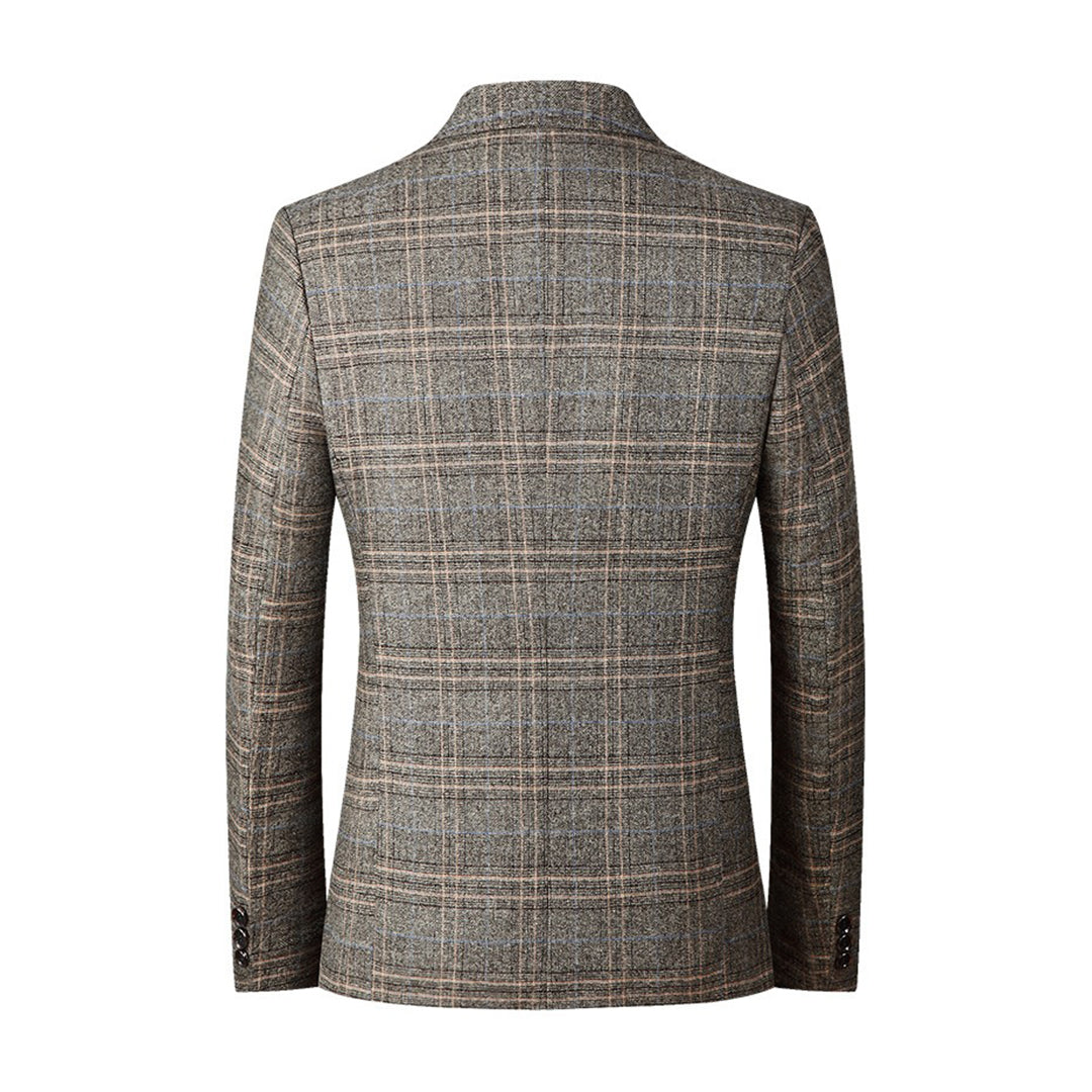Herren Karo Blazer Slim Fit - Eleganter Anzugjacke-Luzern Mode