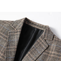 Herren Karo Blazer Slim Fit - Eleganter Anzugjacke-Luzern Mode