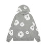 Herren Hoodie mit Blumenmuster - Bequemer Kapuzenpullover-Grau-S-Luzern Mode
