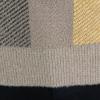 Hochwertiger Wollpullover mit kariertem Ärmel-Detail-Luzern Mode