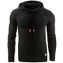 Herren Strickpullover mit Kapuze - Bequemer Hoodie Style-Schwarz-XS-Luzern Mode