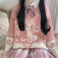 Mädchen Strickpullover mit Schleifenmuster für Herbst/Winter-Luzern Mode