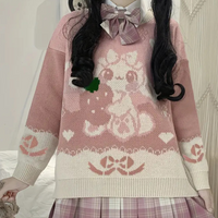 Mädchen Strickpullover mit Schleifenmuster für Herbst/Winter-Luzern Mode