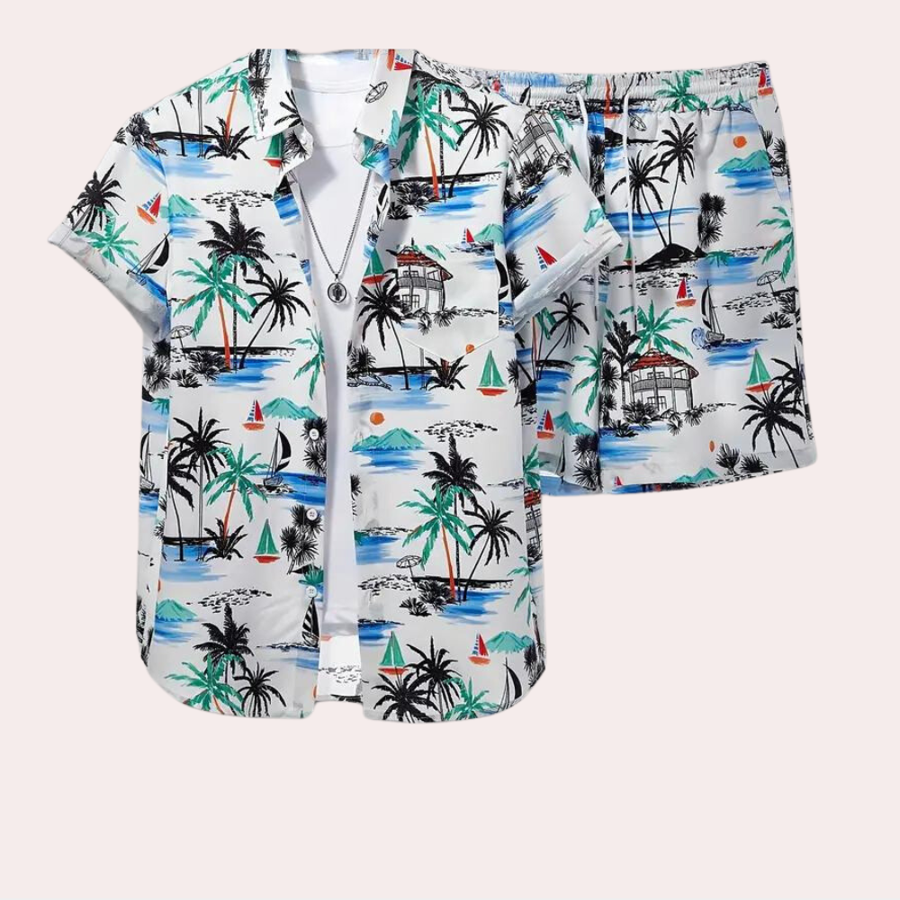 Lässiges Sommer Outfit Herren | Atmungsaktives Set Zweiteiler | Jetzt kaufen-Luzern Mode
