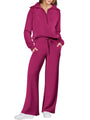 Damen Jogginganzug mit Reißverschluss und weitem Schnitt-Rosa-S-Luzern Mode