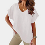 Lässiges Damen T-Shirt mit V-Ausschnitt – Yuna