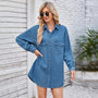 Lässiges Denim-Hemdkleid mit Knopfleiste – Lianne