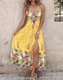 Lässiges Maxi-Kleid mit Knopfdetail – Elvire