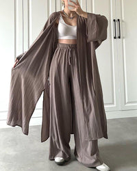 Zweiteiler Damen Weste Hose | bequemes Freizeitset | weich und luftig-Luzern Mode