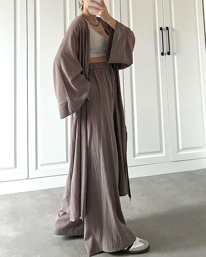 Zweiteiler Damen Weste Hose | bequemes Freizeitset | weich und luftig-Luzern Mode